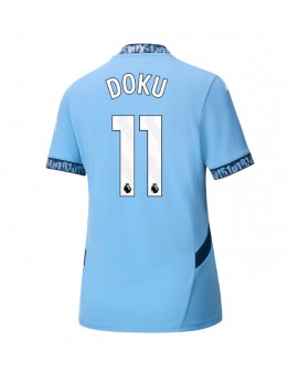 Manchester City Jeremy Doku #11 Replika Hemmakläder Dam 2024-25 Kortärmad